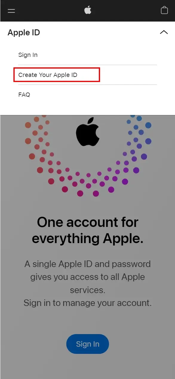 Create a new HK Apple ID account